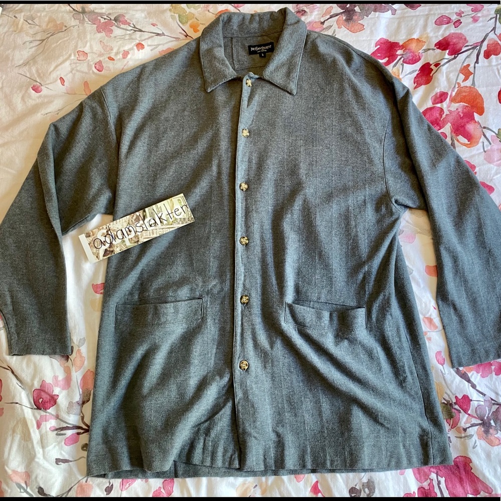 Yves Saint Laurent YSL Pour Homme Gray Cardigan